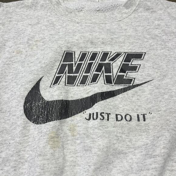 Vintage 90s Nike Just Do It Grey Logo Sweatshirt - Picture 2 of 3
